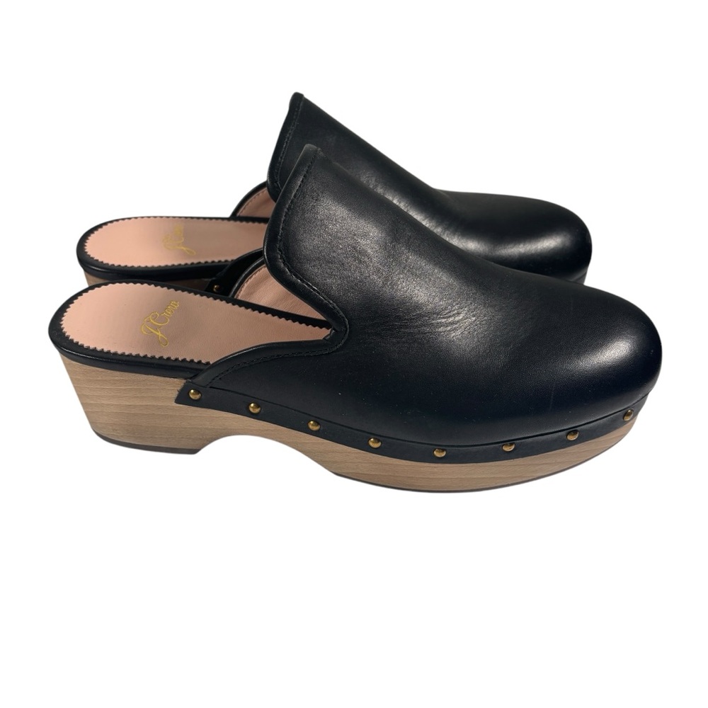 J Crew 6.5 black mules